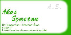 akos szmetan business card